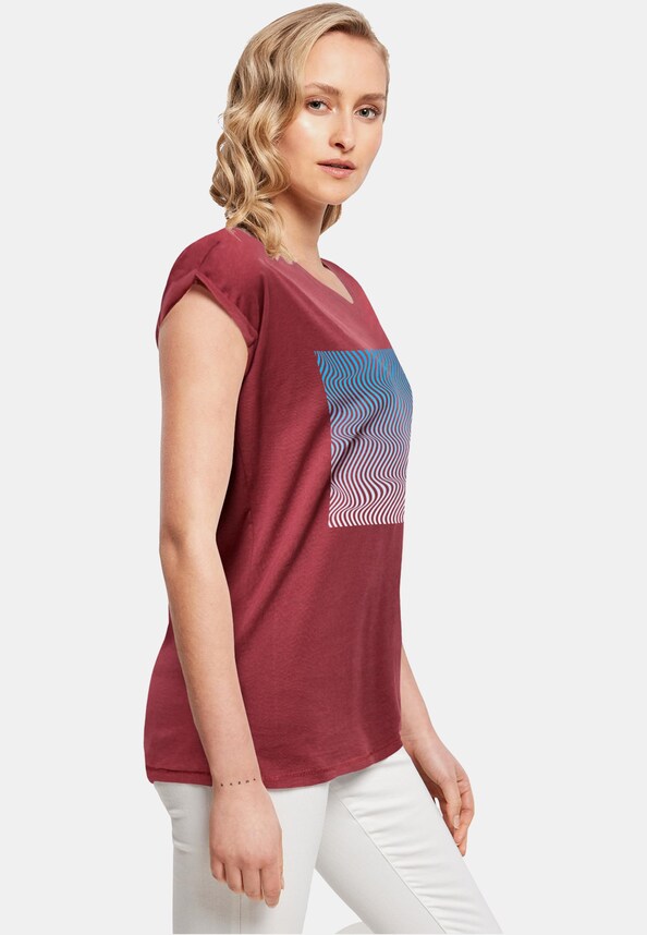 Ladies Summer - Wavy Pattern T-Shirt-3
