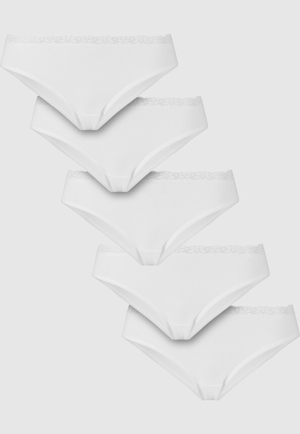 Ladies Basic Cotton Brazilian Lace 5-Pack-7