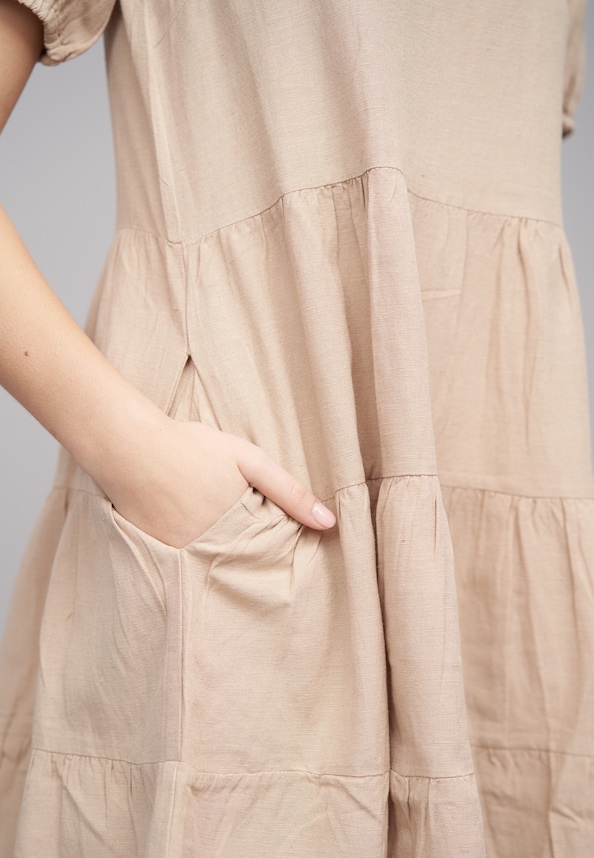 VIPRISILLA V-NECK S/S SHORT DRESS-5