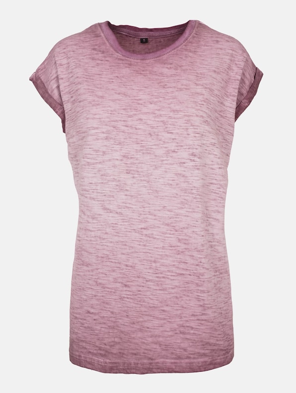 Ladies Spray Dye Extended Shoulder Tee-0