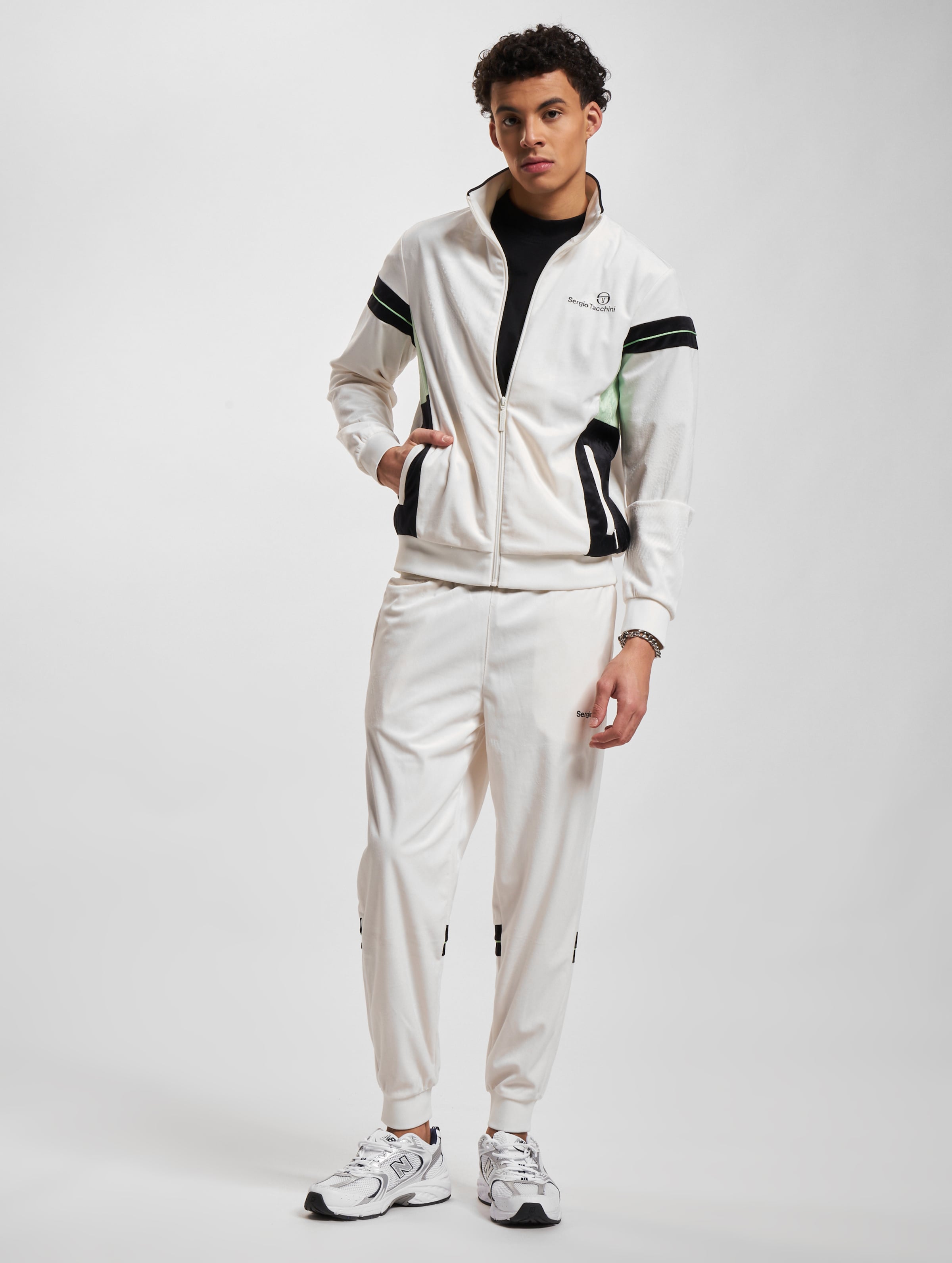 Sergio Tacchini Vintage Jogginganzüge Mannen op kleur wit, Maat XL