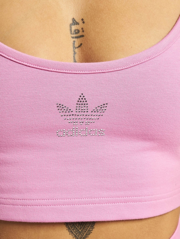 New Adidas Originals Sports Crop Tank Bra Top, Ladies Womens - Pink