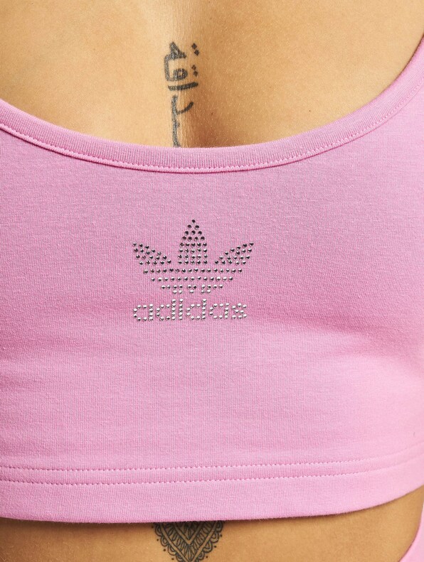 New Adidas Originals Sports Crop Tank Bra Top, Ladies Womens - Pink