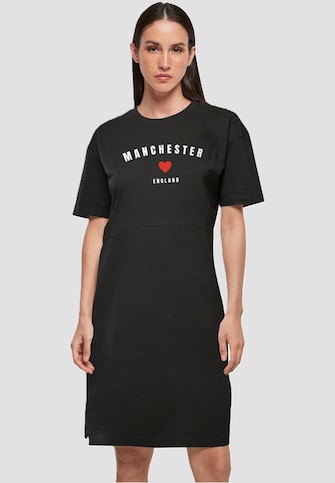 Ladies Manchester X  Organic Oversized Slit Tee Dress