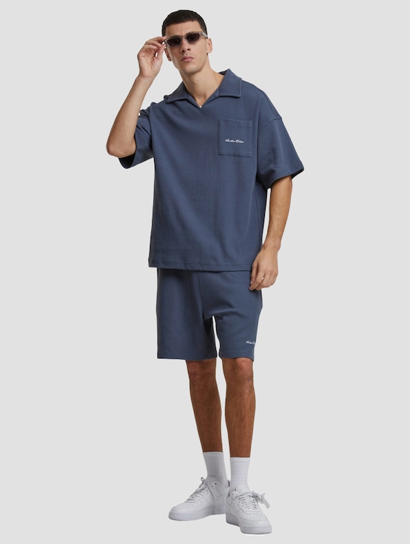 Another Cotton Lab Another Waffle Oversized Polo Shirt-3