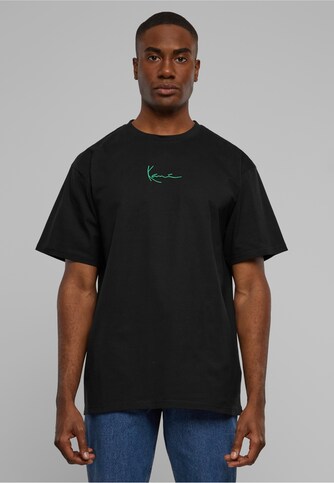 Small Signature Green Logo Tee black
