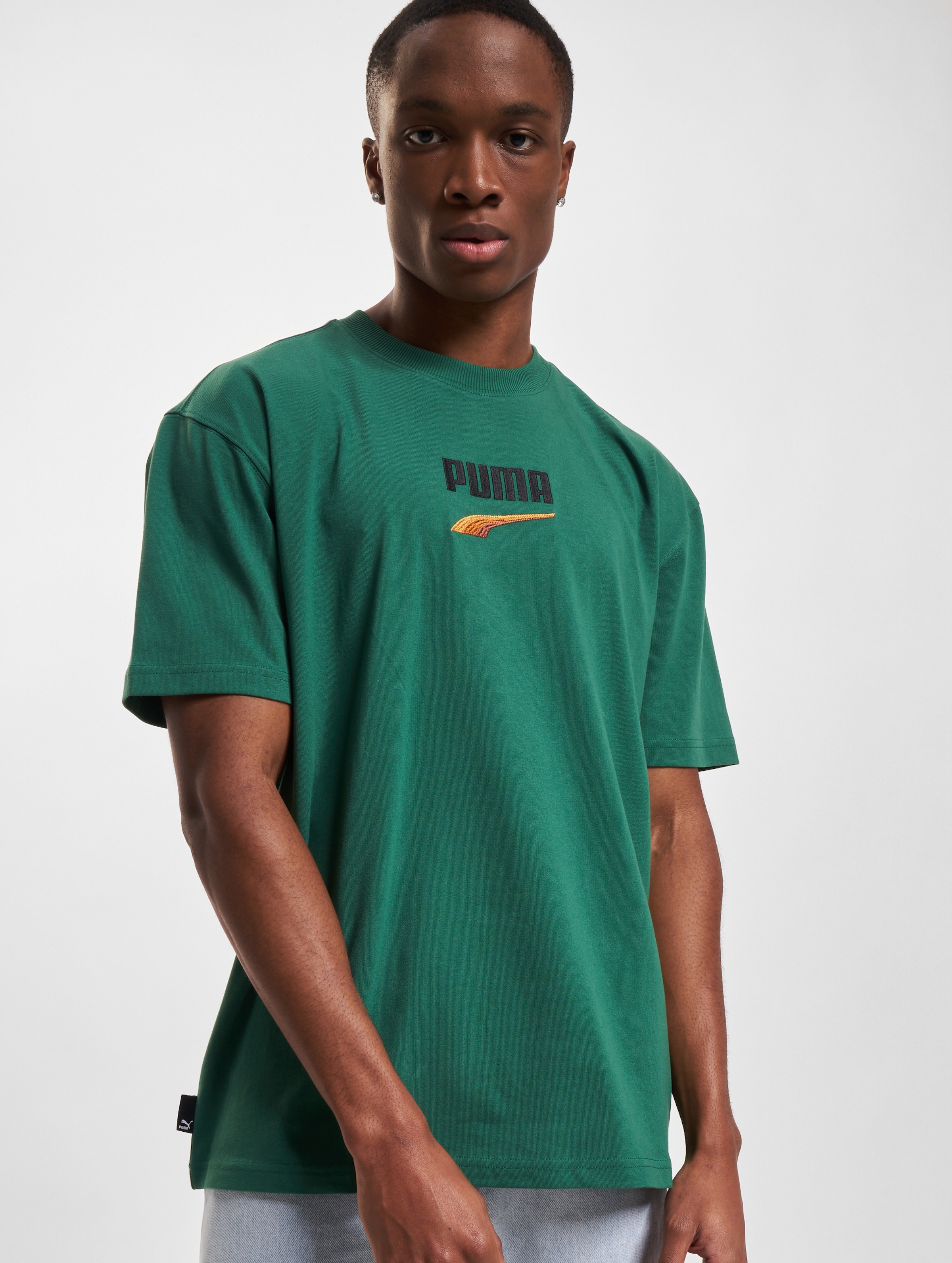 Puma T-Shirt Mannen op kleur groen, Maat S