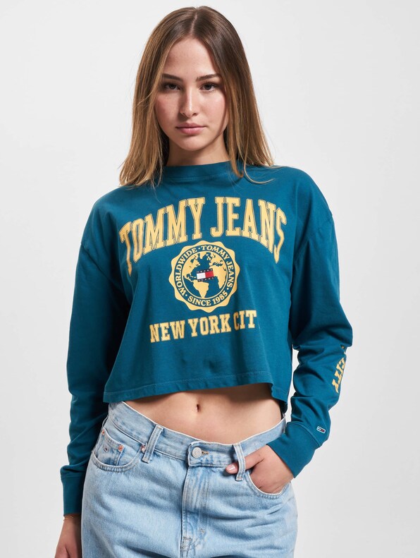 Tommy Jeans Crop College Logo-2