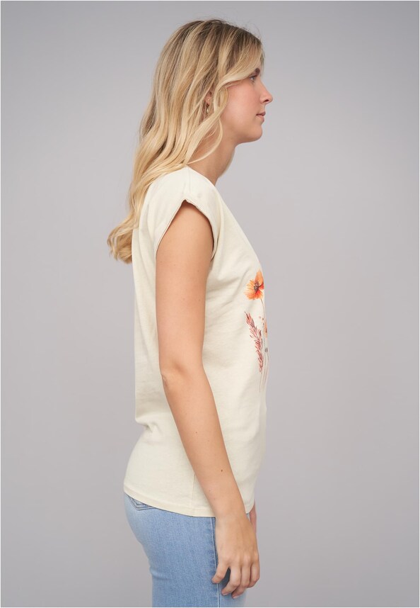 Ladies Wildflower Sand Tee-3