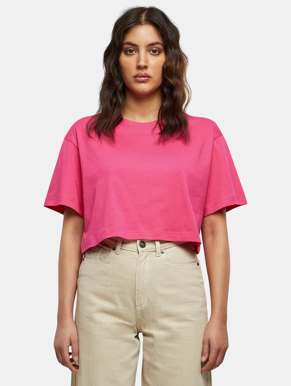 Build Your Brand Ladies Short Oversized Tee-1