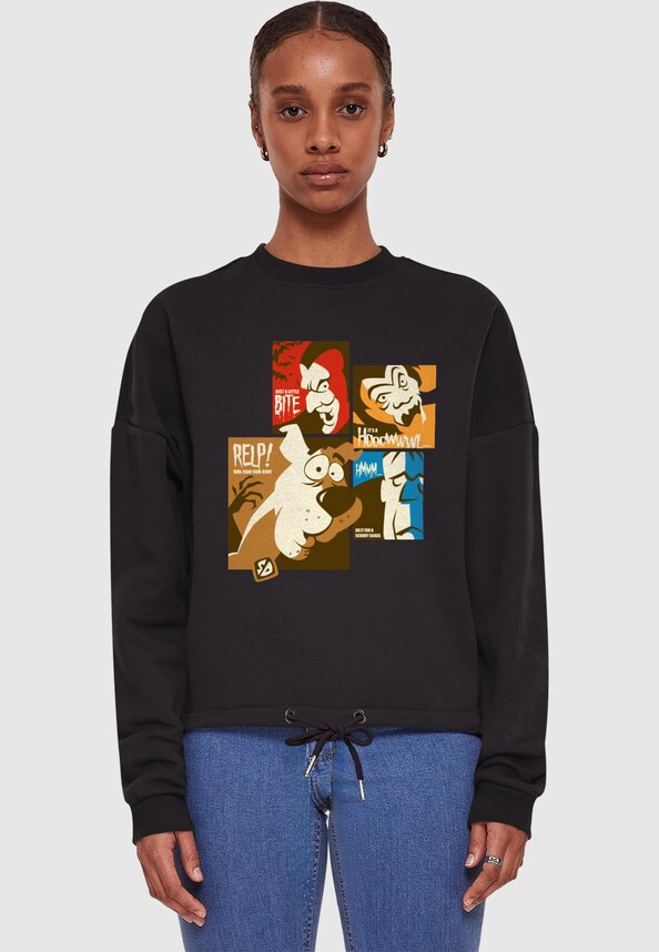 Ladies Scooby Doo - Squares Oversize Crewneck-0
