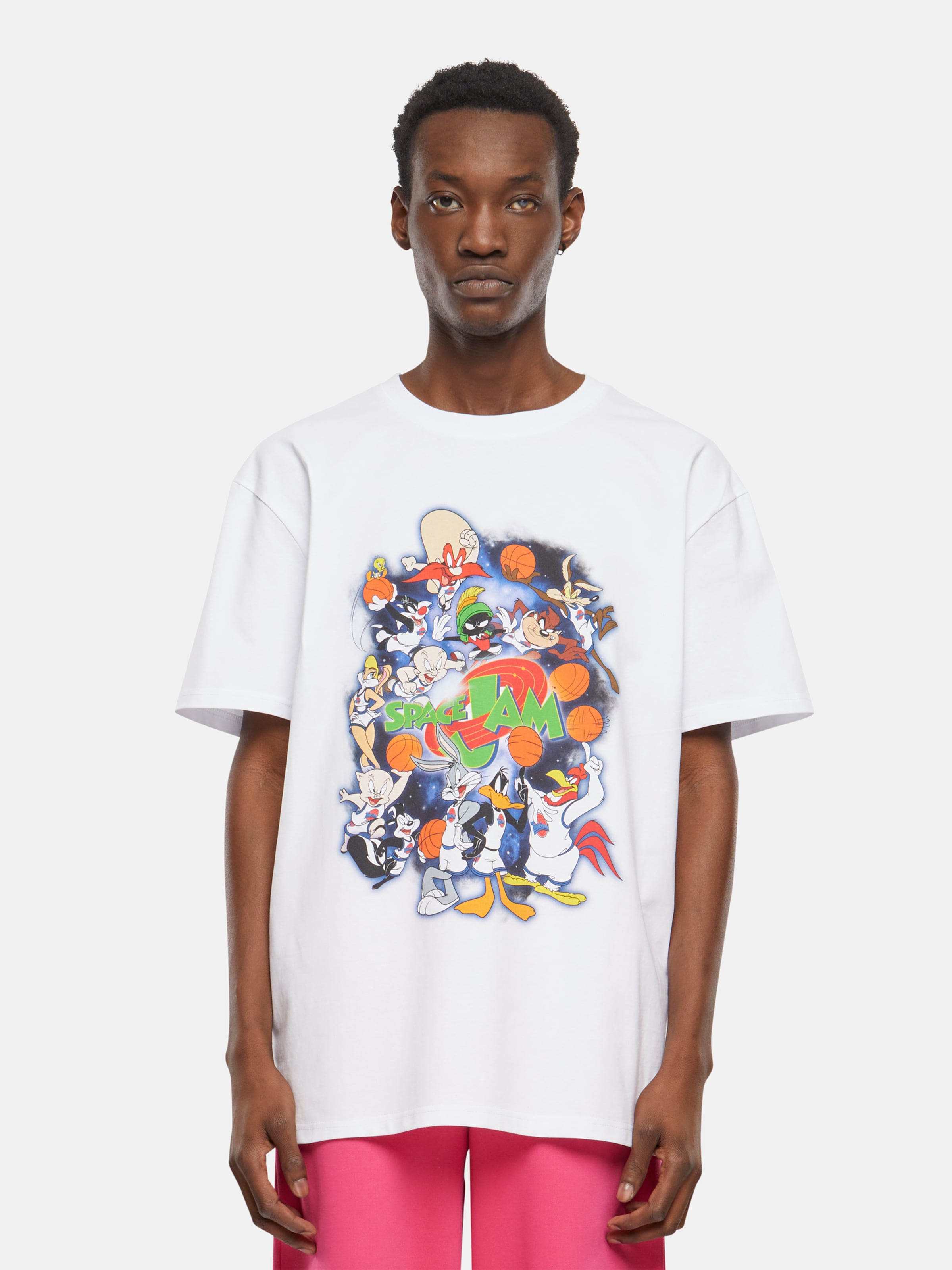 Mister Tee Upscale Space Jam Teamwork Oversize T-Shirts Männer,Unisex op kleur wit, Maat XL