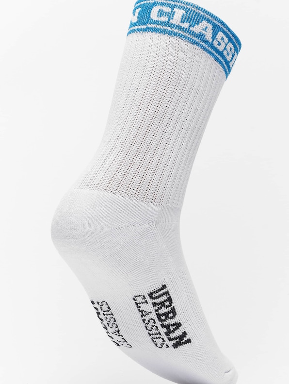 Short Sporty Logo Socks Coloured Cuff 4-Pack-4