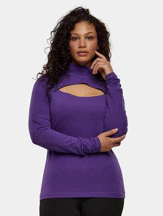 Ladies Cut-Out Turtleneck