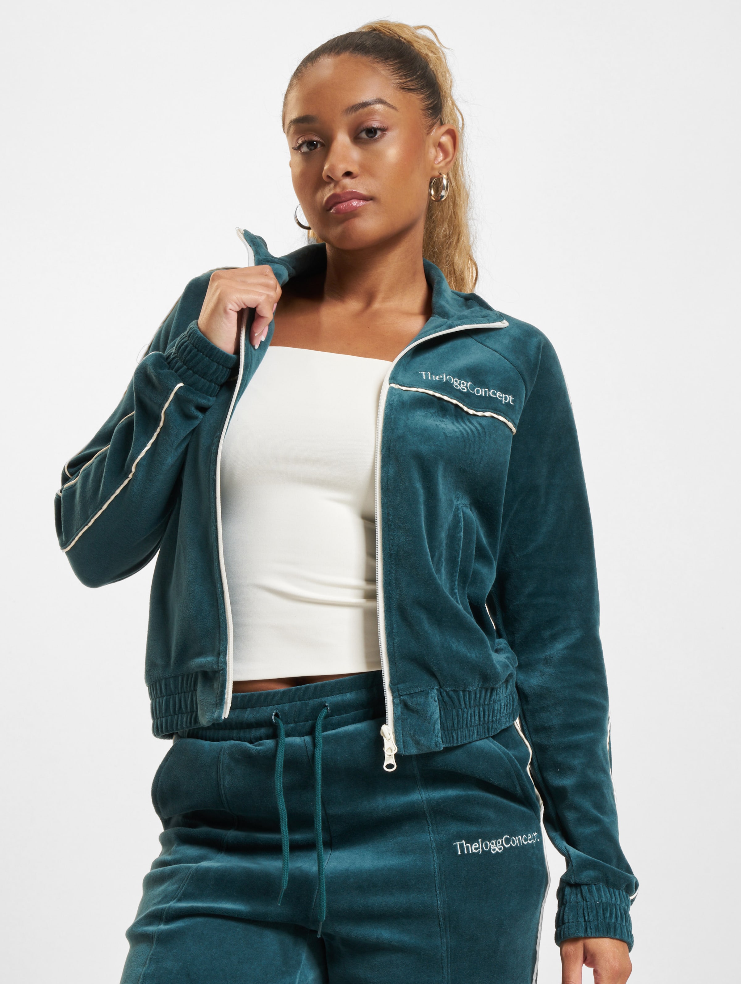 TheJoggConcept Sunna Cardigan op kleur groen, Maat L