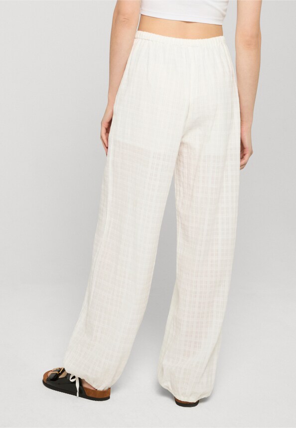 Ladies Cotton Baggy Fit Volume Pants-1
