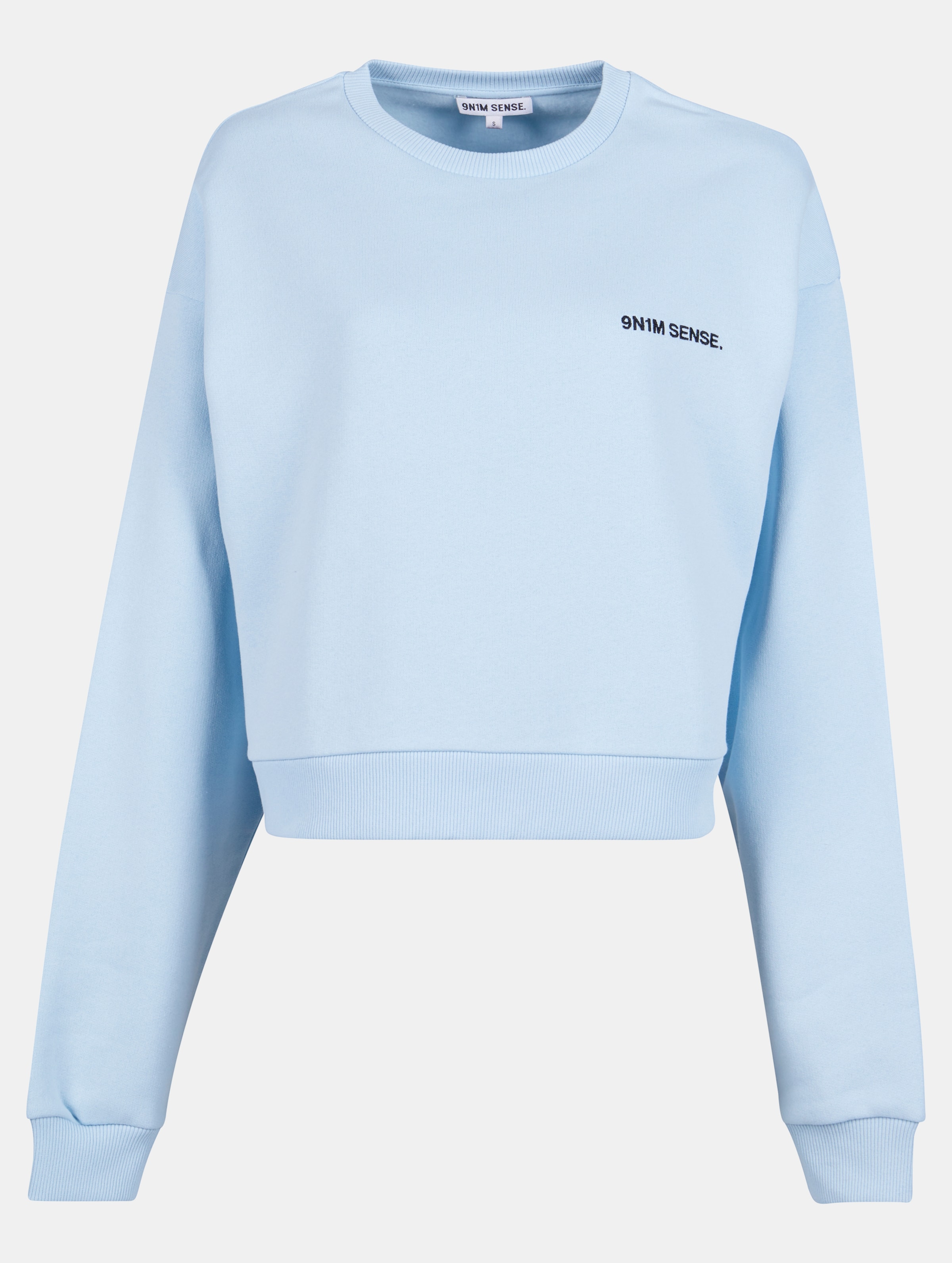 9N1M SENSE W-Essential Cropped Sweatshirt Vrouwen op kleur blauw, Maat L