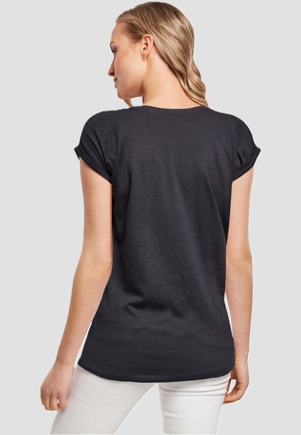 Ladies Its Your Time To Bloom Extended Shoulder Tee-1
