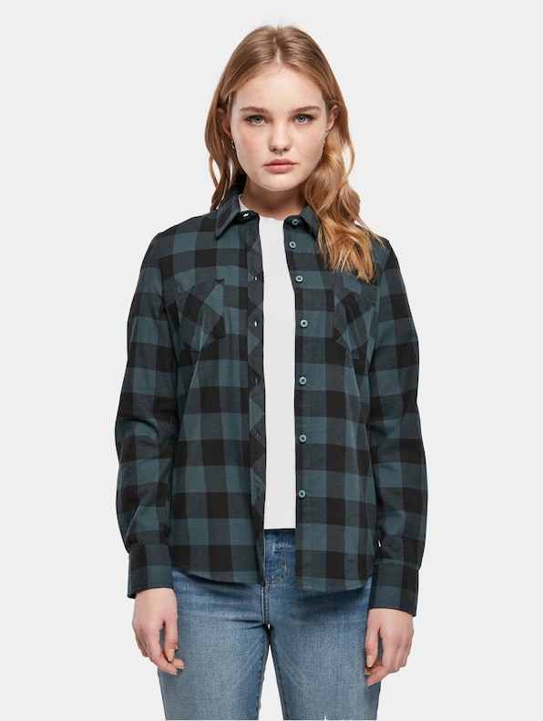 Ladies Turnup Checked Flanell-2