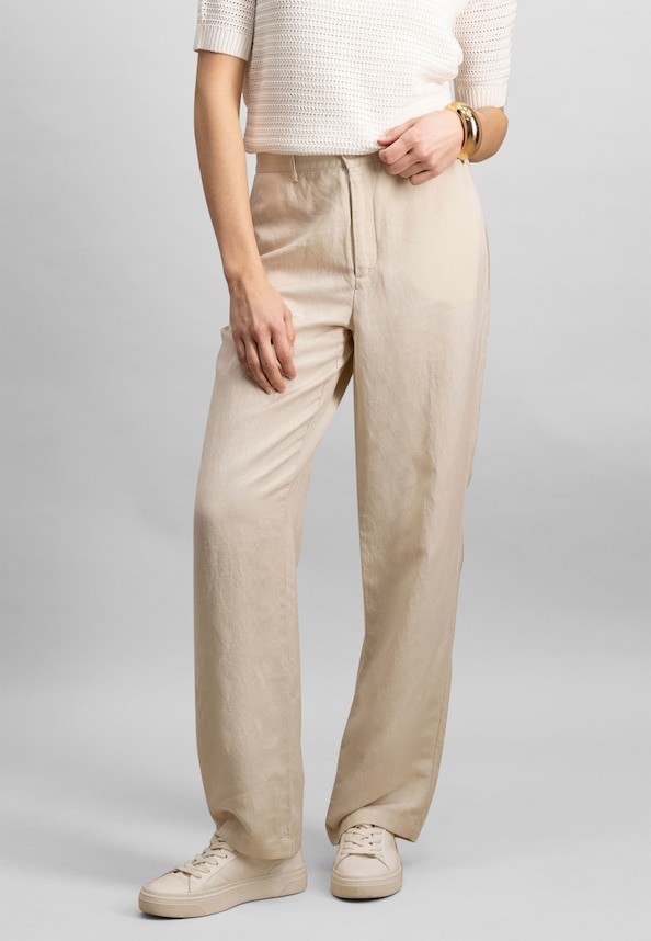 PANTS STRAIGHT LINEN MIX-0