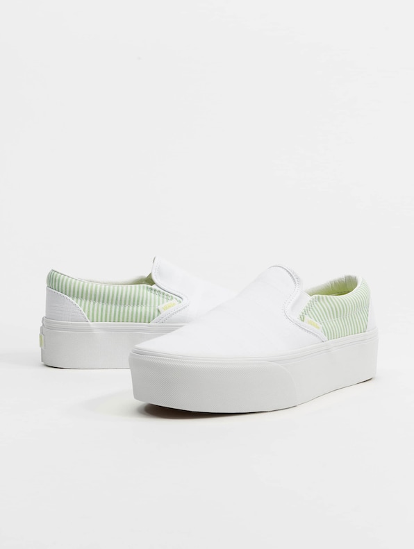 Vans UA Classic Slip-On Stackform Canvas Sneakers Green/True-0