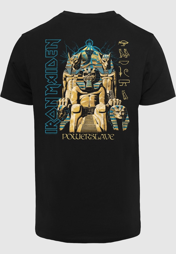 Powerslave - Vintage Blue Lightning T-Shirt-3