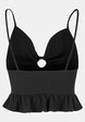 Ladies Waffle Pique Ruffle Top-3
