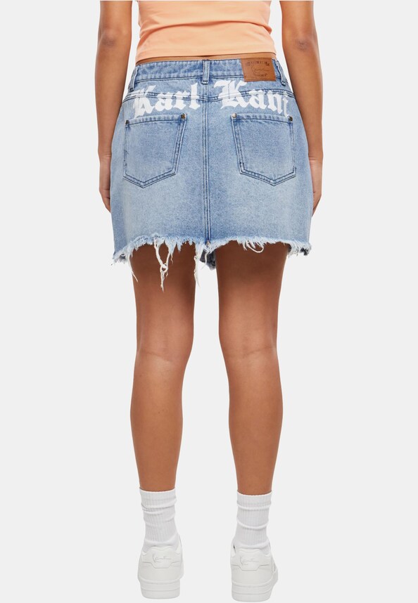 KW242-042-1 Karl Kani OG Old English Denim Skirt-1