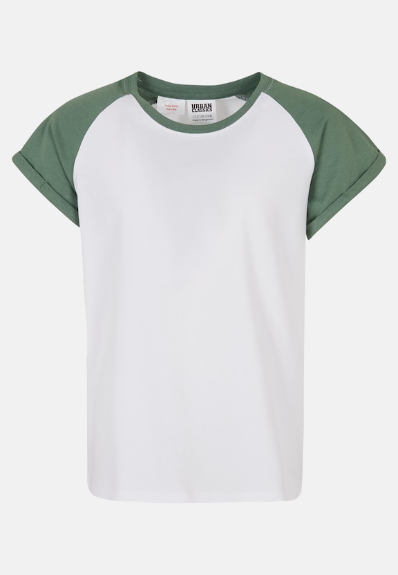 Girls Contrast Raglan Tee-0