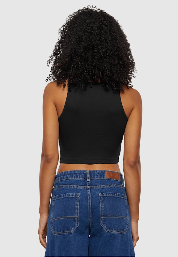 Ladies Organic Cropped Rib Top-1