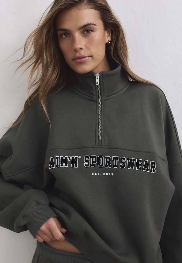 Varsity Sweat Half Zip-4