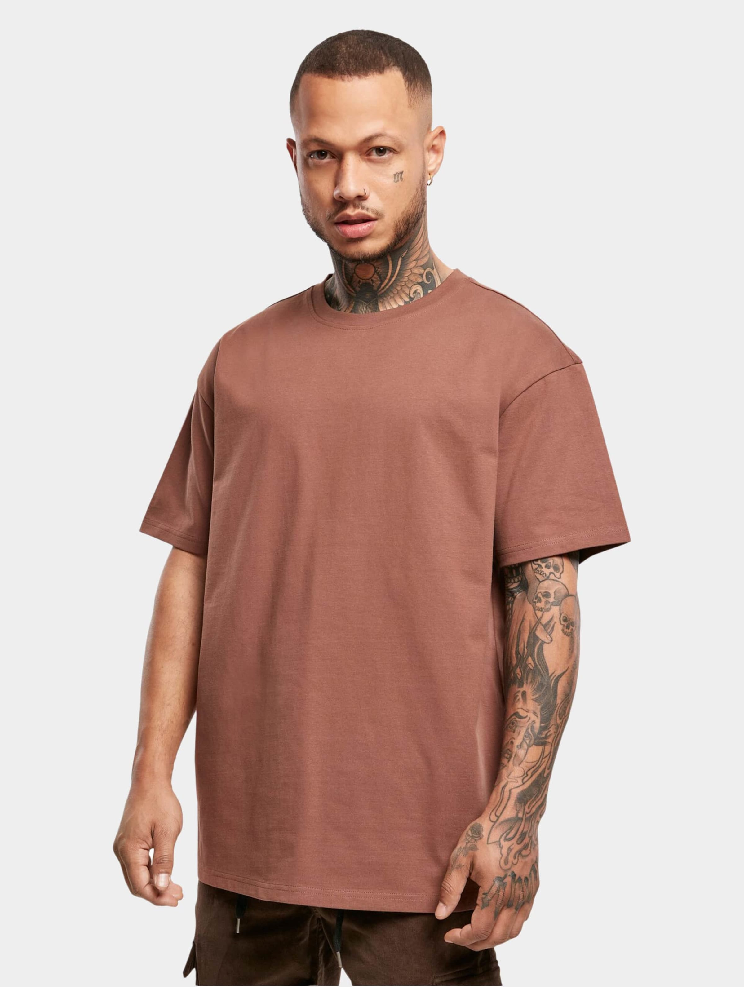 Urban Classics Heren Tshirt -XS- Heavy Oversized Bruin