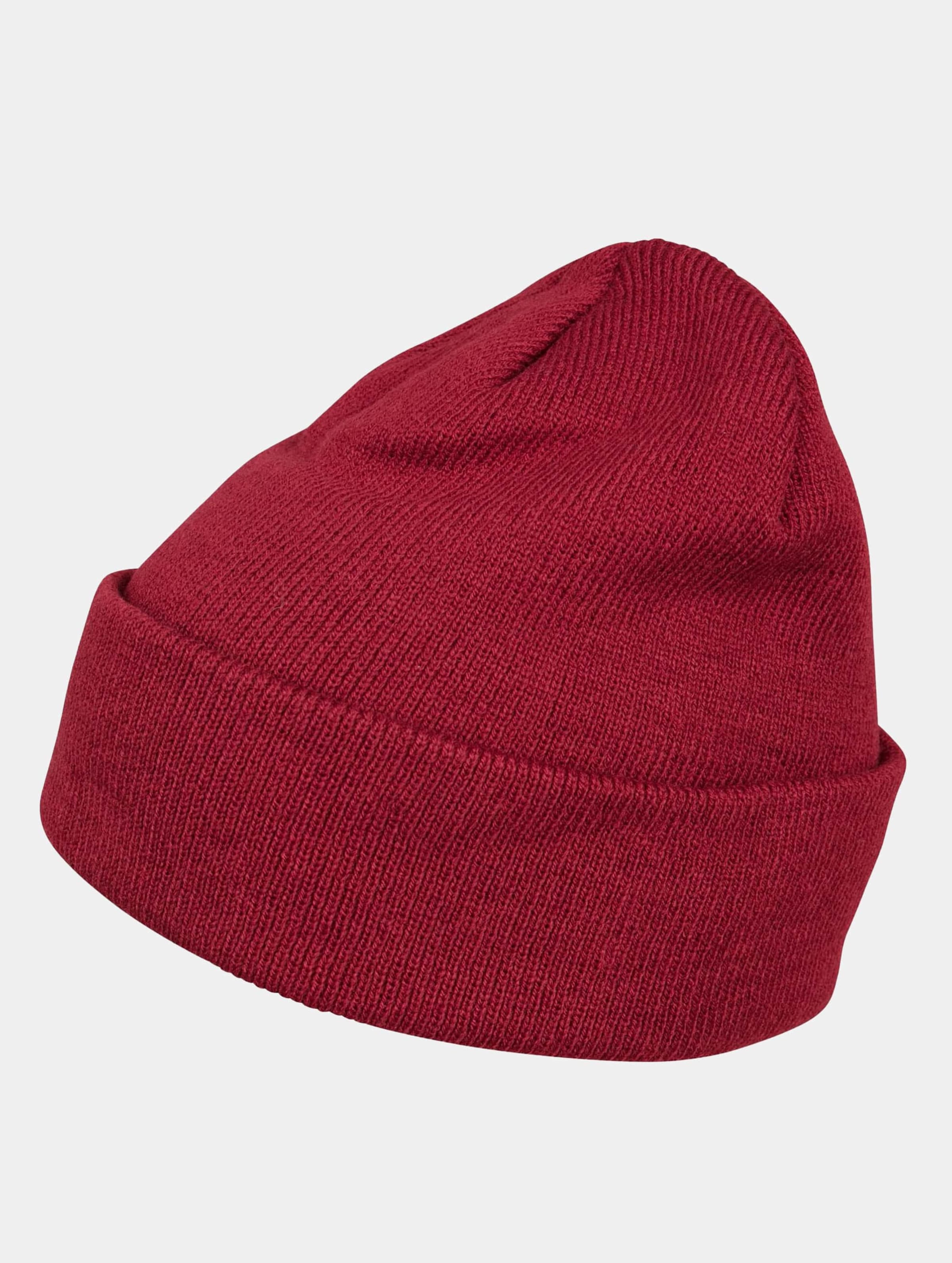 Build Your Brand Heavy Knit Beanie Mannen op kleur rood, Maat ONE_SIZE