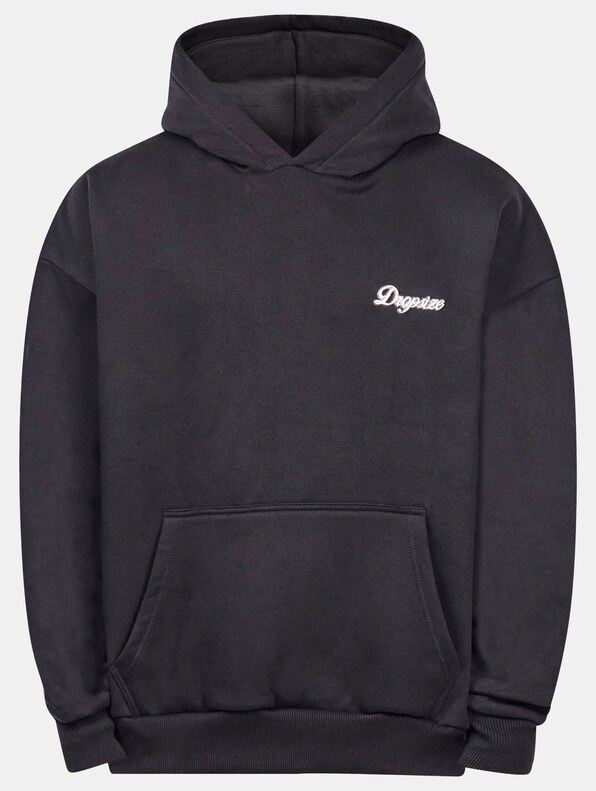 Dropsize Heavy Oversize Script Logo Hoodies-3