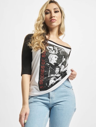Ladies 5 Seconds Of Summer Stacked Raglan 