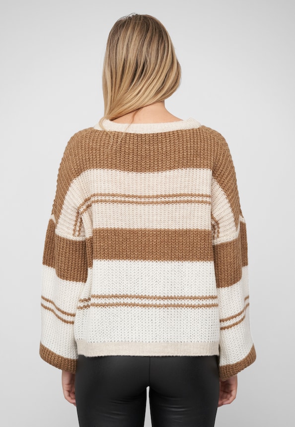 Knit Sweater with stripes-1