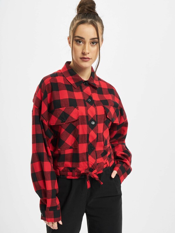 Ladies Short Oversized Check-2