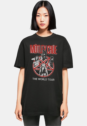 Ladies Motley Crue - Vintage World Tour Oversized Boyfriend 