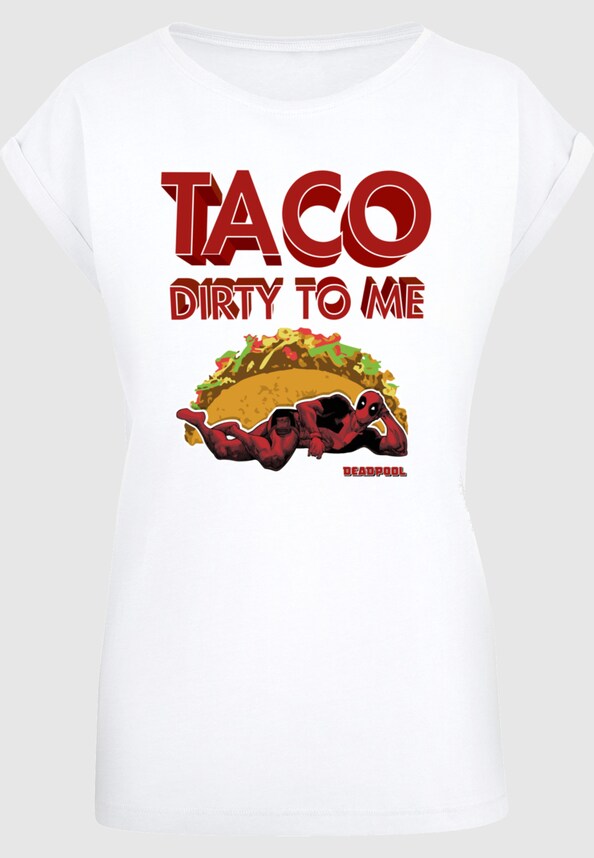 Ladies Deadpool - Taco Dirty To Me T-Shirt-4
