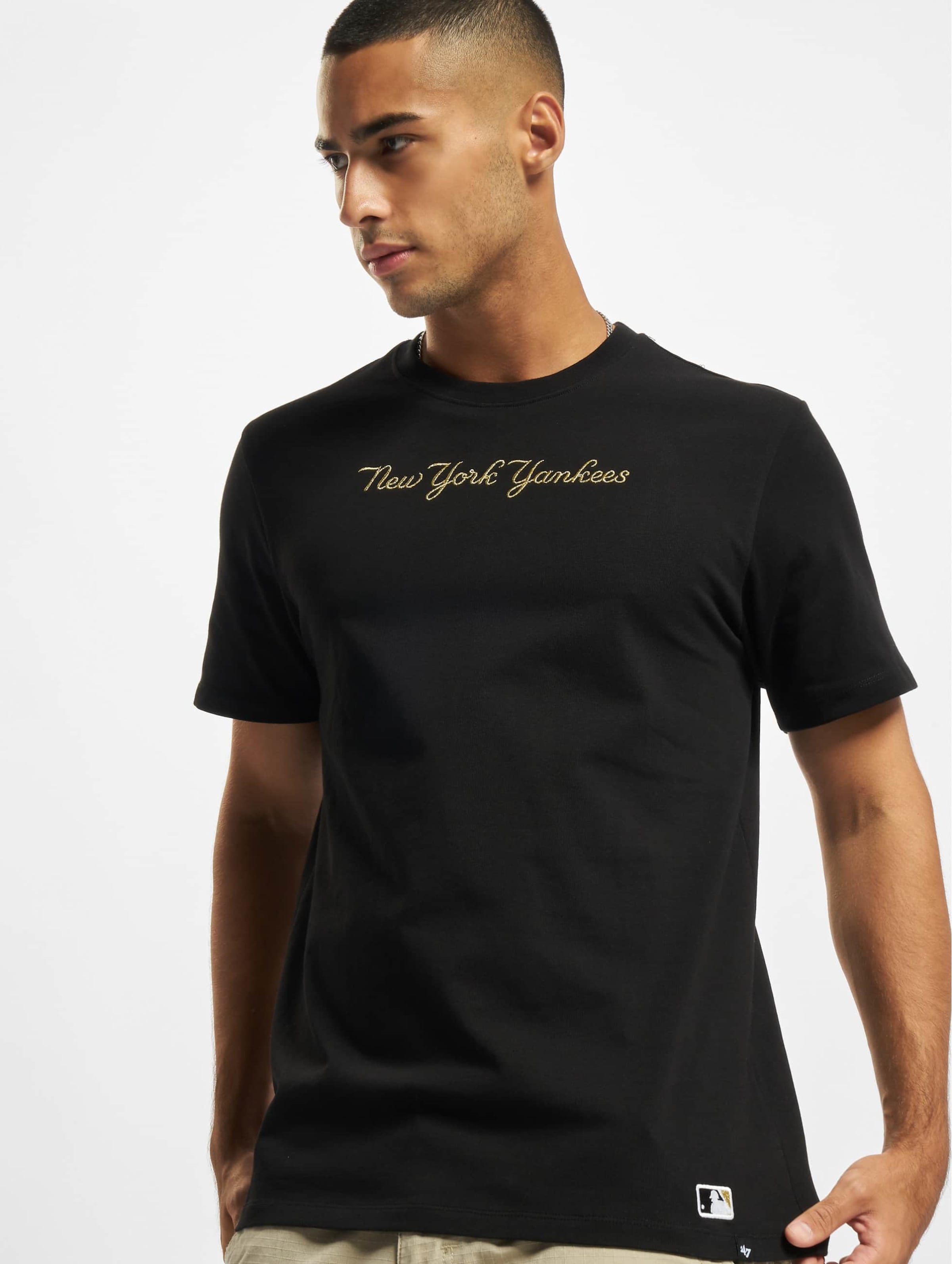 47 MLB New York Yankees EMB Wordmark Southside T-Shirt Mannen op kleur zwart, Maat M