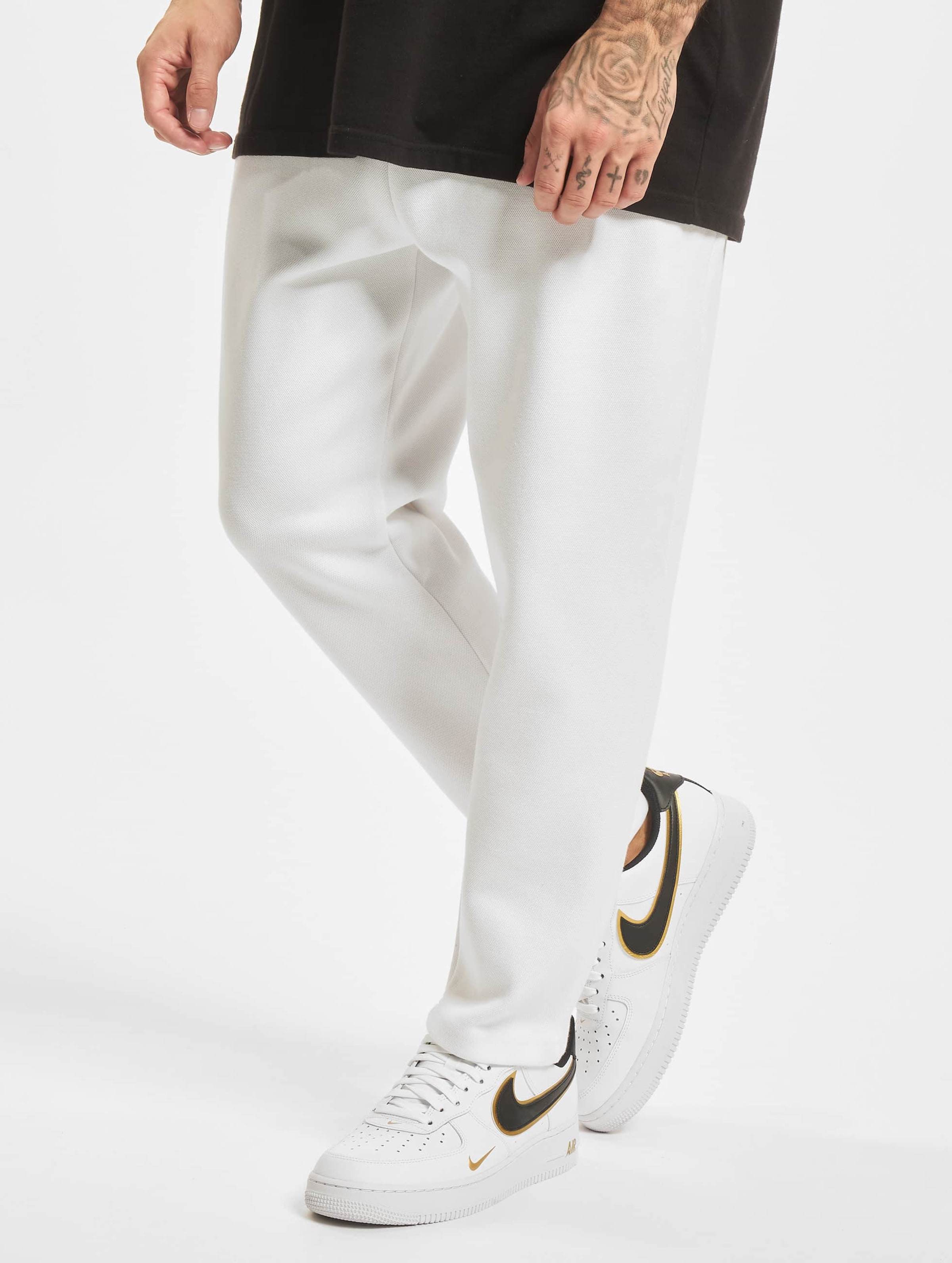 Urban Classics Cropped Heavy Pique Pants Mannen op kleur wit, Maat L