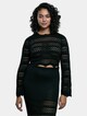  Ladies Cropped Crochet Knit-0