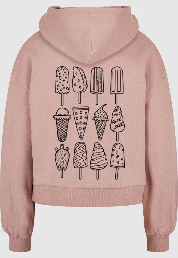 Ladies Ice Cream Oversized Hoody-3