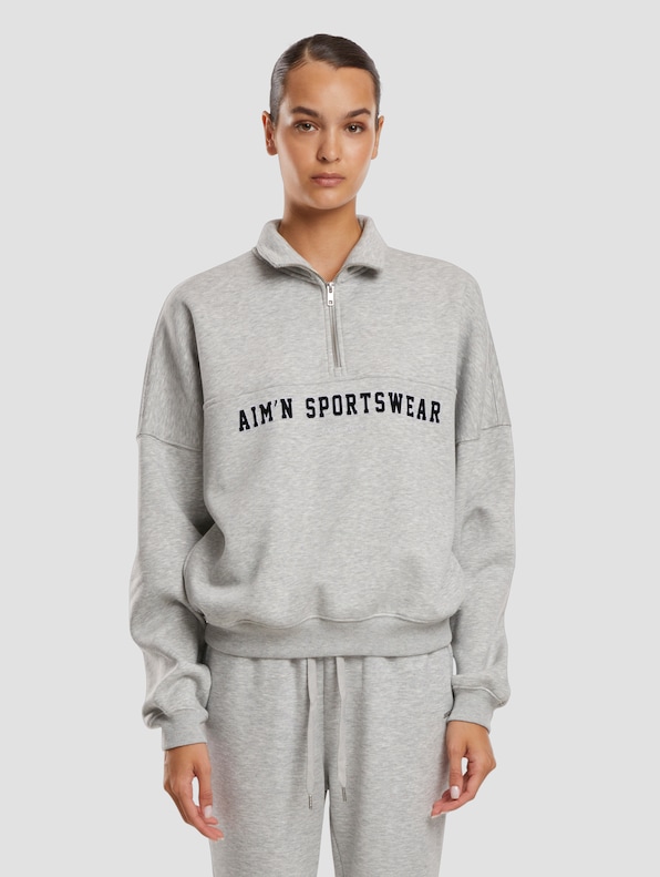 aim'n Varsity Sweat Half Zip Pullover-2