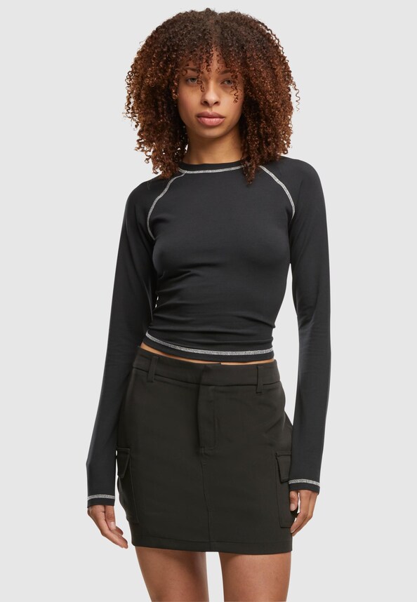 Ladies Contrast Jersey Longsleeve-0