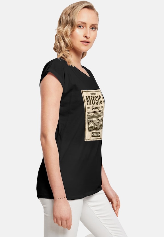 Ladies Retro Boom Extended Shoulder Tee-3