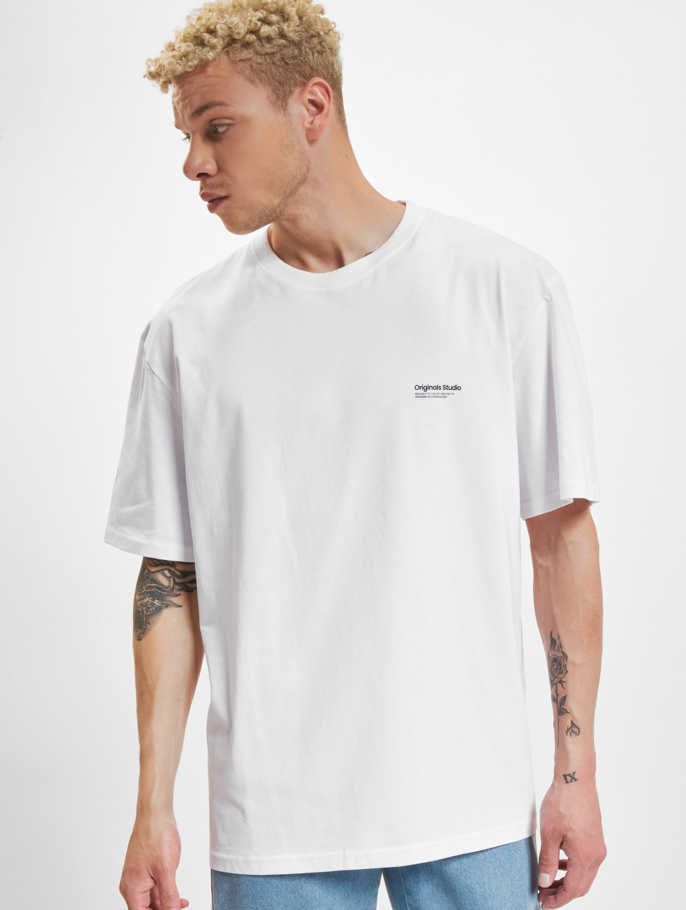 Jack & Jones Vesterbro Crew Neck T-Shirts Männer,Unisex op kleur wit, Maat XXL