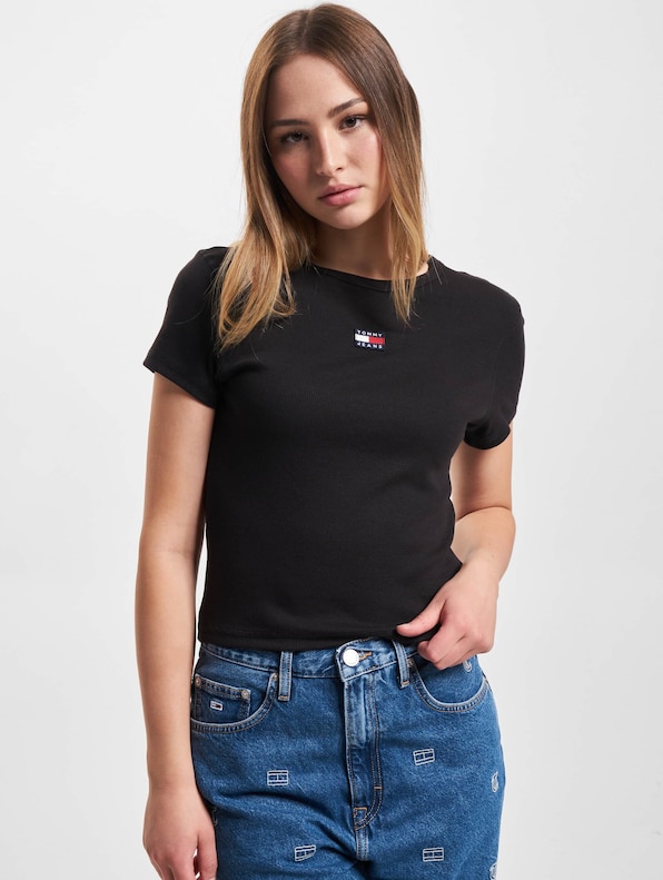 Tommy Jeans Bby Rib Xs Badge T-Shirt | DEFSHOP | 28100