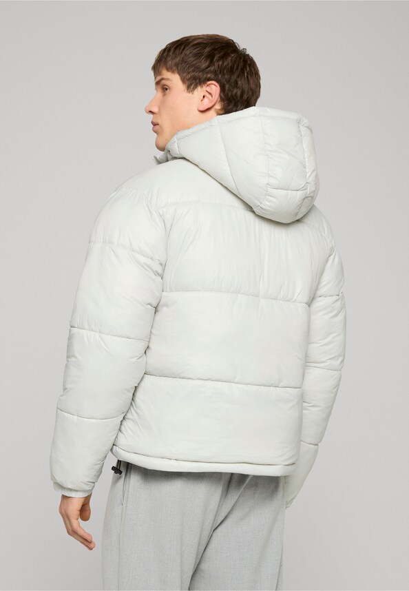 Shiny Puffer Jacket With Hood-1