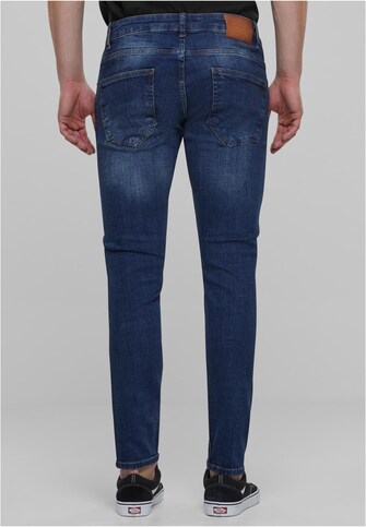 2Y Skinny Fit Destroyed Jeans